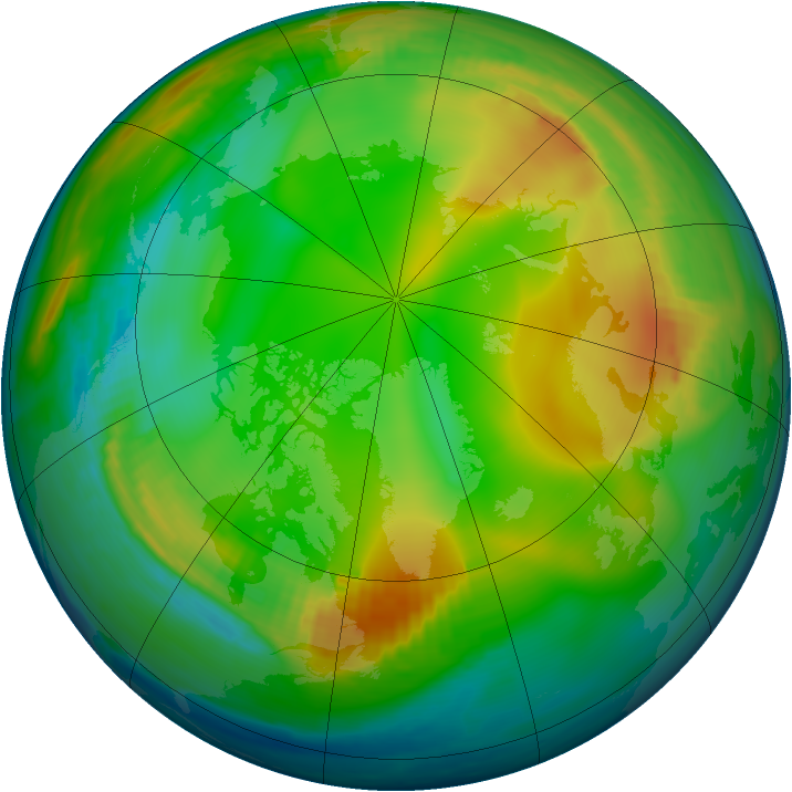 Arctic ozone map for 15 December 1979